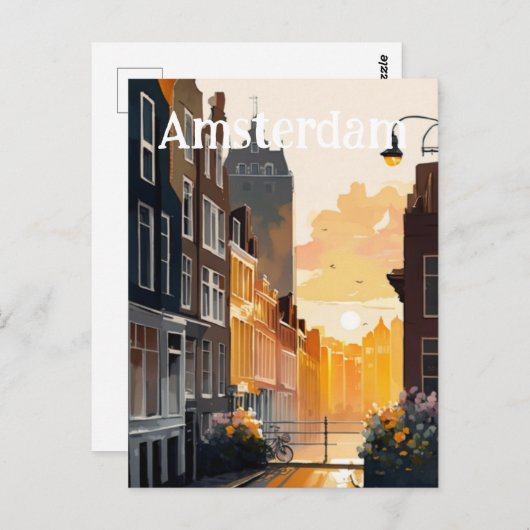 Carte Postale Amsterdam Netherlands Holland (Devant / Derrière)