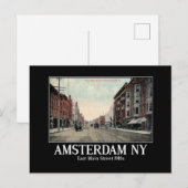 Carte Postale Amsterdam NY Main St Montgomery Comté 1910 (Devant / Derrière)