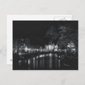 Carte Postale Amsterdam par nuit (Devant / Derrière)