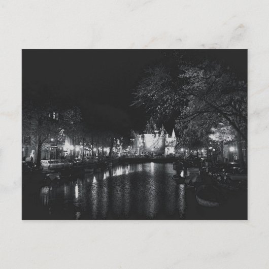 Carte Postale Amsterdam par nuit (Devant)
