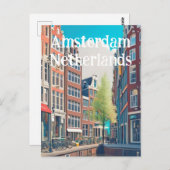 Carte Postale Amsterdam Pays-Bas (Devant / Derrière)