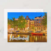 Carte Postale Amsterdam, Pays-Bas (Devant / Derrière)