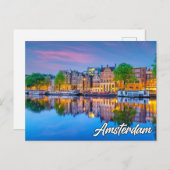 Carte Postale Amsterdam, Pays-Bas (Devant / Derrière)