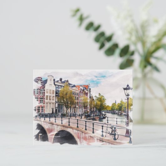 Carte Postale Amsterdam, Pays-Bas (Debout devant)