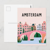 Carte Postale Amsterdam Pays-Bas (Devant / Derrière)