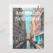 Carte Postale Amsterdam Pays-Bas (Devant / Derrière)
