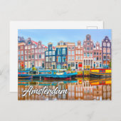 Carte Postale Amsterdam, Pays-Bas (Devant / Derrière)