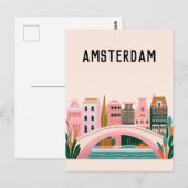 Carte Postale Amsterdam Pays-Bas (Devant / Derrière)