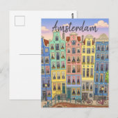 Carte Postale Amsterdam Pays-Bas (Devant / Derrière)