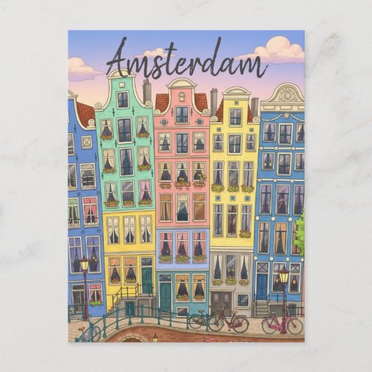 Carte Postale Amsterdam Pays-Bas (Devant)