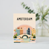 Carte Postale Amsterdam Pays-Bas (Debout devant)