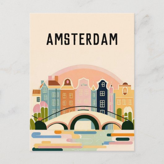 Carte Postale Amsterdam Pays-Bas (Devant)