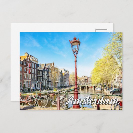 Carte Postale Amsterdam, Pays-Bas (Devant / Derrière)