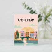 Carte Postale Amsterdam Pays-Bas (Debout devant)