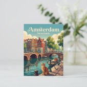 Carte Postale Amsterdam Pays-Bas (Debout devant)