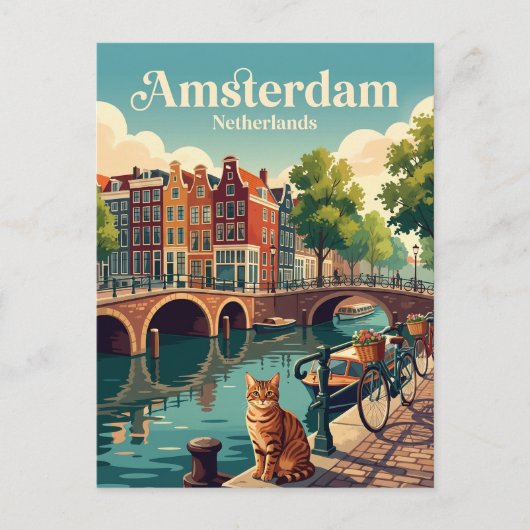 Carte Postale Amsterdam Pays-Bas (Devant)