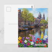 Carte Postale Amsterdam Pays-Bas (Devant / Derrière)
