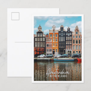 Carte Postale Amsterdam Pays-Bas ville est la belle touris