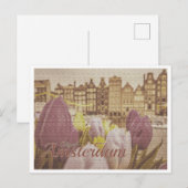 CARTE POSTALE AMSTERDAM PAYS-BAS VINTAGE (Devant / Derrière)