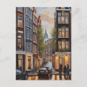 Carte Postale Amsterdam peinture à l'huile (Devant)