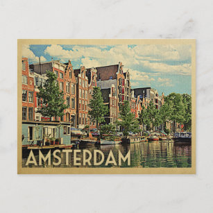 Carte Postale Amsterdam Postcard Holland Vintage voyage