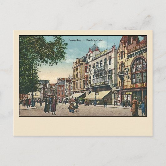 Carte postale Amsterdam Rembrandtplein Début des a (Devant)