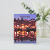 Carte Postale Amsterdam Row Houses sur Canal (Debout devant)