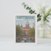 Carte Postale Amsterdam - Saint Nicolaaskerk (Debout devant)
