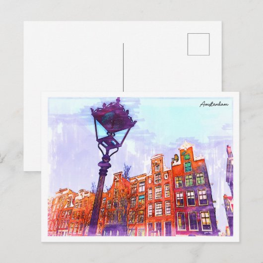 Carte Postale Amsterdam Sidewalk (Devant / Derrière)