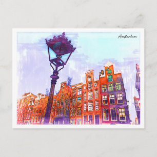 Carte Postale Amsterdam Sidewalk