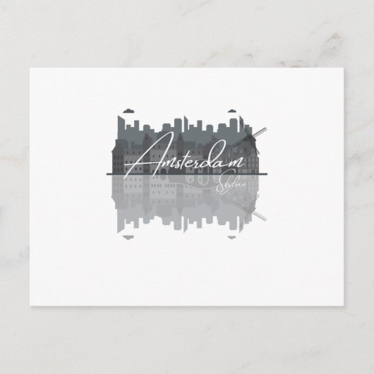 Carte Postale Amsterdam Skyline (Devant)