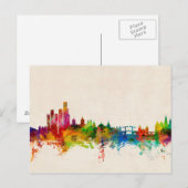 Carte Postale Amsterdam The Pays-Bas Skyline (Devant / Derrière)