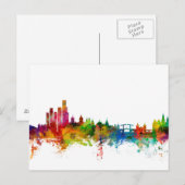 Carte Postale Amsterdam The Pays-Bas Skyline (Devant / Derrière)