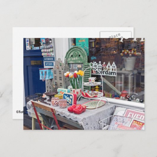 Carte Postale amsterdam typique (Devant / Derrière)