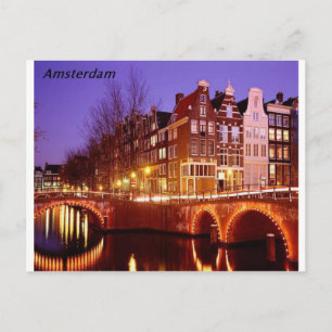Carte Postale Amsterdam—Ville lumière [kan.k].