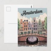 Carte Postale Amsterdam vintage (Devant / Derrière)