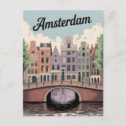 Carte Postale Amsterdam vintage (Devant)