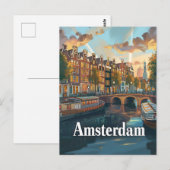 Carte Postale Amsterdam vintage (Devant / Derrière)