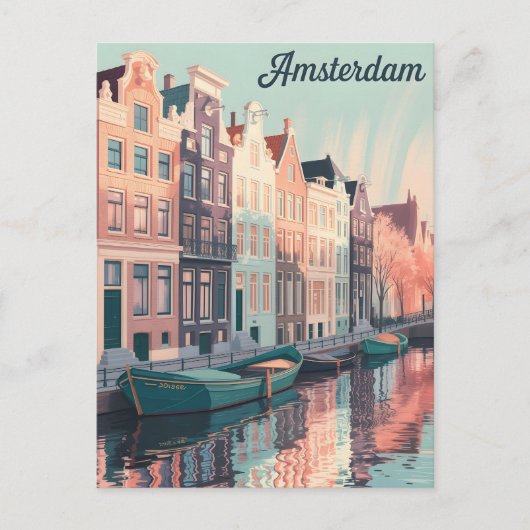Carte Postale Amsterdam vintage (Devant)