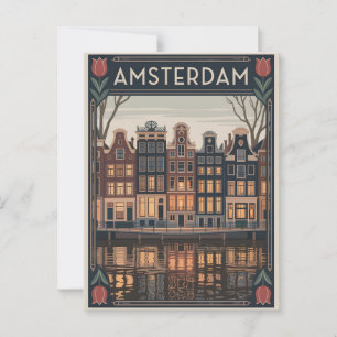 Carte Postale Amsterdam vintage