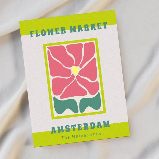 Carte postale Amsterdam vintage Flower Market