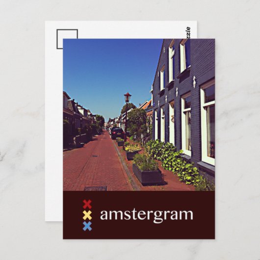 Carte Postale Amstergramme de rue (Devant / Derrière)