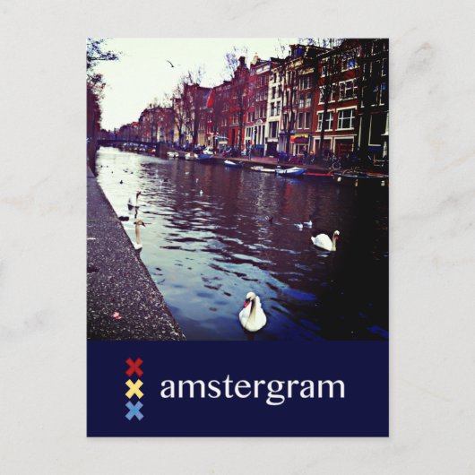 Carte Postale Amstergramme du canal (Devant)