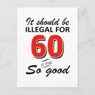 Carte Postale Amusant 60ème anniversaire conceptions