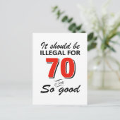 Carte Postale Amusant 70ème anniversaire conceptions (Debout devant)