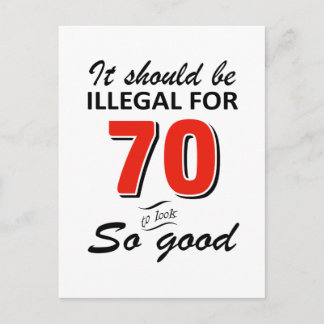 Carte Postale Amusant 70ème anniversaire conceptions