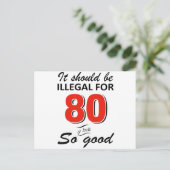 Carte Postale Amusant 80ème anniversaire conceptions (Debout devant)