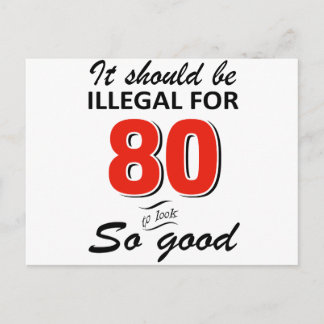 Carte Postale Amusant 80ème anniversaire conceptions