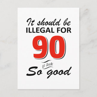 Carte Postale Amusant 90ème anniversaire conceptions