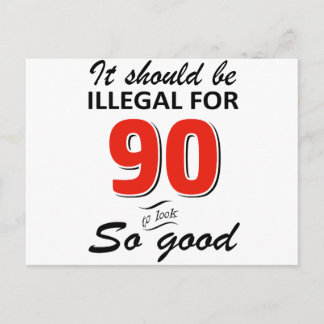Carte Postale Amusant 90ème anniversaire conceptions
